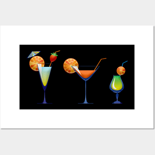 Summer Cocktail Drink Posters and Art